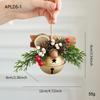 Festive Christmas Antler & Bell Ornaments with Bow & Pine Cone Accents for Tree & Window Decor.