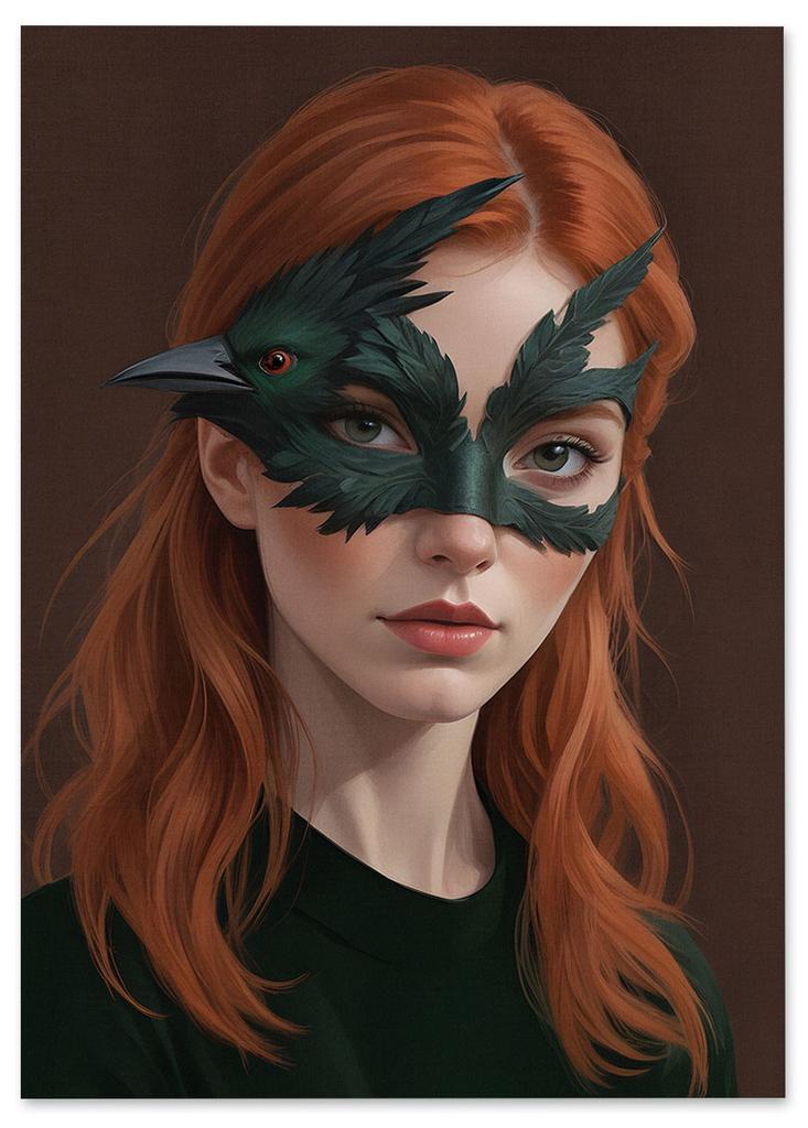 Poster Portrait Mask Bird