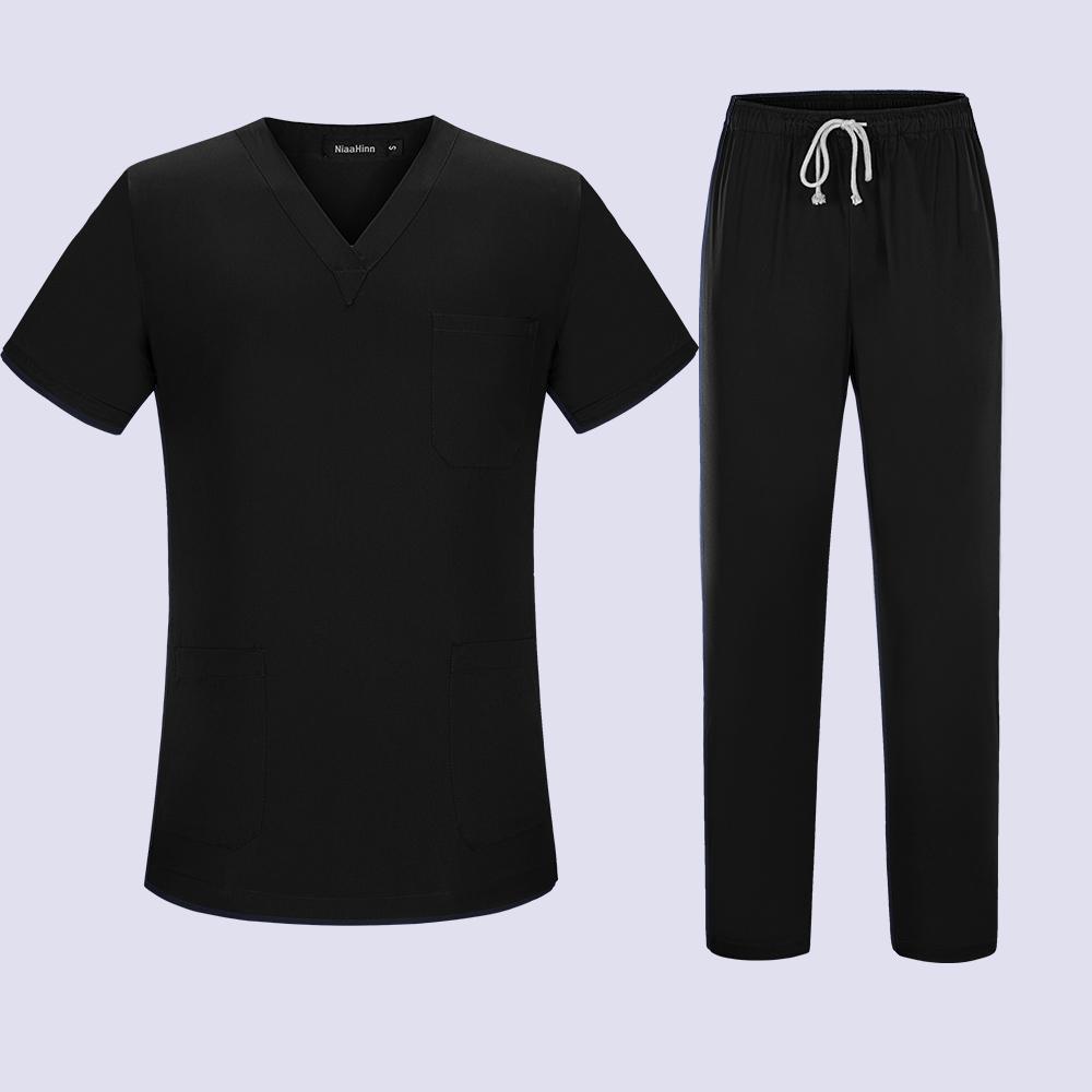 Niaahinn High Quality Spa Uniforms Unisex V-Neck Work Clothes Pet Grooming Institutions Set Beauty Salon Clothes Scrubs Clothes