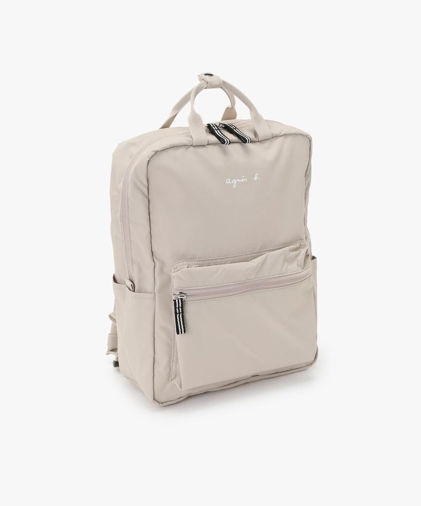Kids Logo Backpack AC12 E BAG Free Beige [agnes b.]