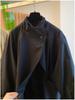 Korean Style High-End Stand-Up Collar Loose Mid-Length Trench Coat for Women