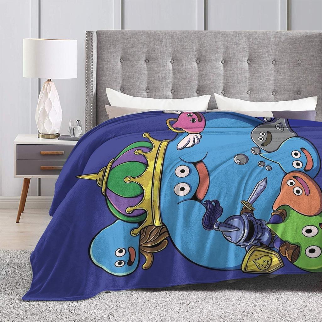 Dragon Quest Slime Super Soft Blankets Travel Plush Throw Blanket Aesthetic Couch Bed Flannel Bedspread Sofa Bed Cover