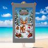 Christmas Printed Beach Towel Soft Quick Dry For Indoor Outdoor Home Use Holiday Gift