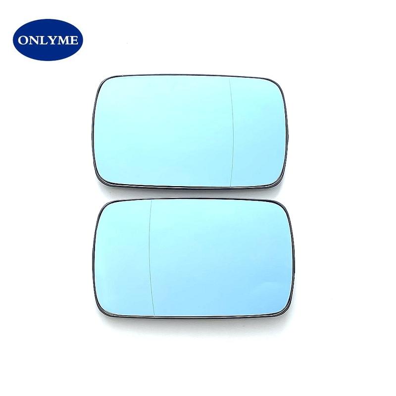 Car blue wide angle heated mirror glass for BMW 3 E36 (1990-1998) / 5 E34 ( 1988-1995) / 5 E39 (1996-1997) / E46 (1998-2005) Right