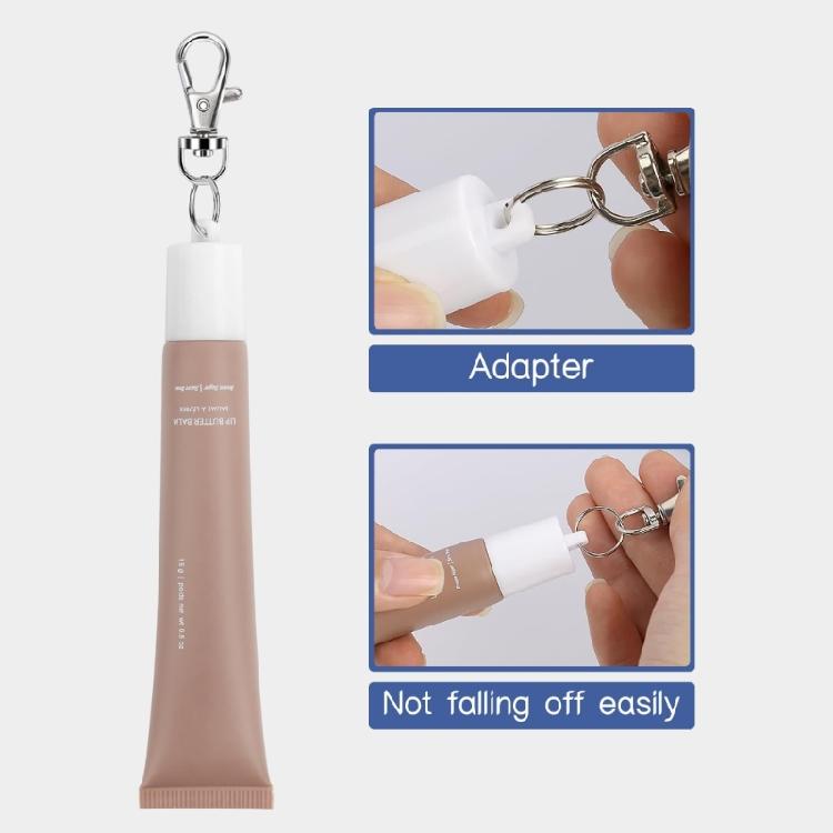Lip Balm Keychain Caps Stylish Lip Balm Lid Key Holder Essential Key Accessory Silicone Texture Suitable for Women Girl