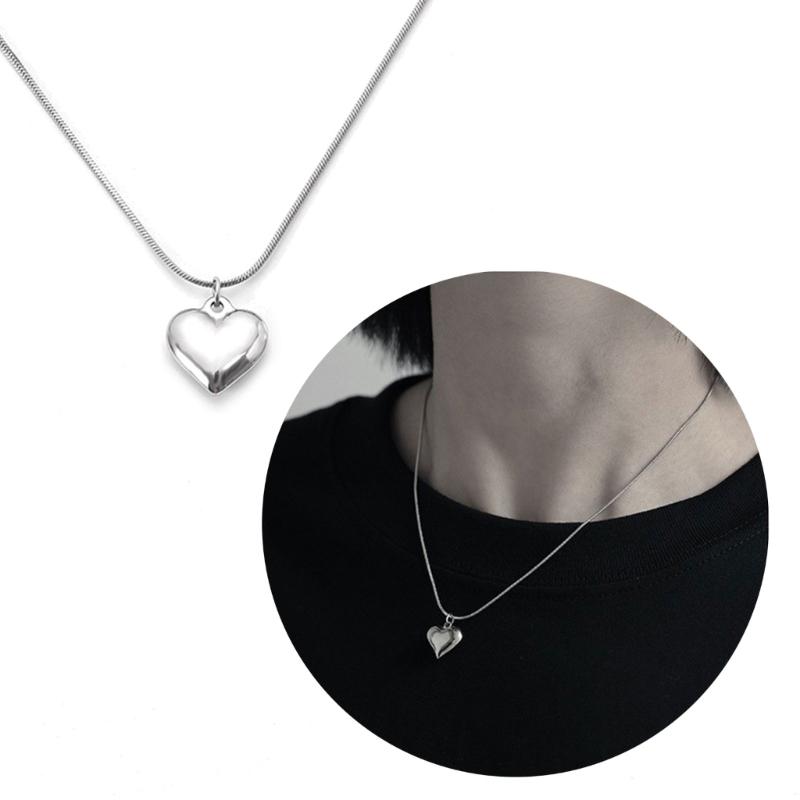 Hjärthänge Halsband Flickhjärta Hängen Halsband Kärlekshänge Halsband Kärlekshalsband Titanstål Material Smycken