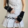 Elastic Knitted Arm Warmers Star Fingerless Gloves Streetwear Y2K Warm Sleeves  Girl Party
