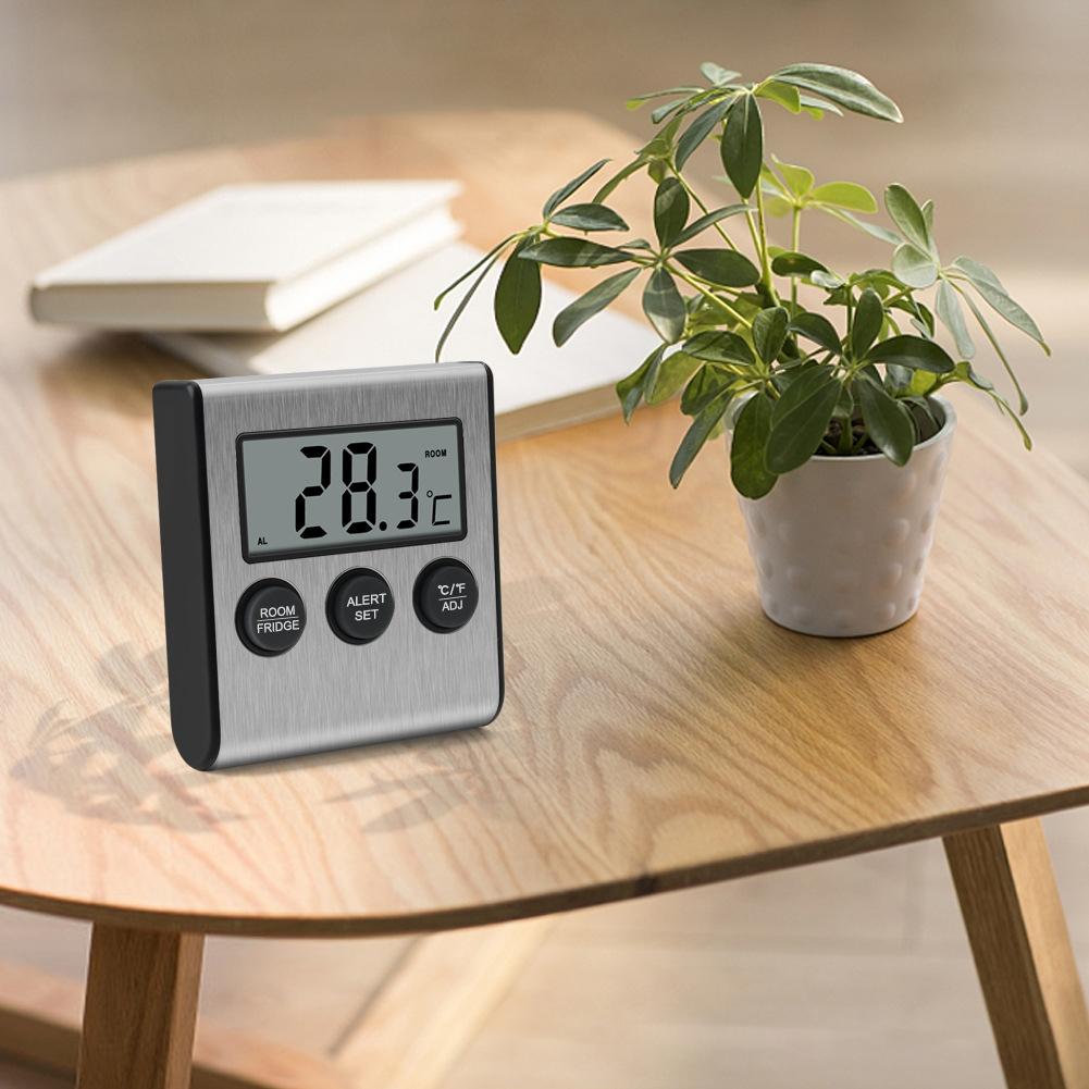 Digital Thermometer LCD Alarm Max/Min Records For Refrigerator  Fridge