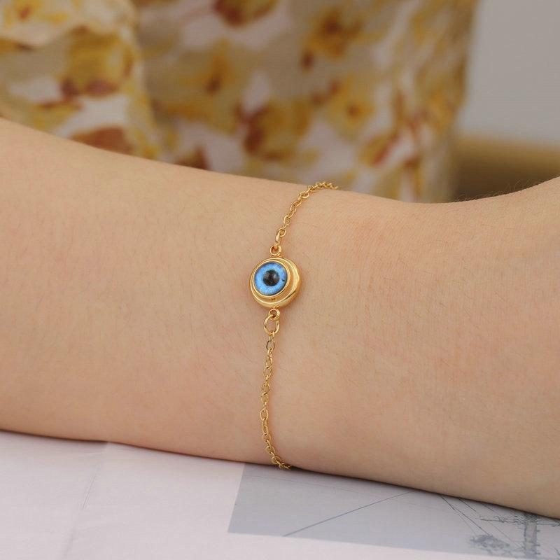 Evil Eye Bracelet With Real Eye Pendant Adjustable Pull Cord Hand Jewelry Fashion Accessory For Women And Men