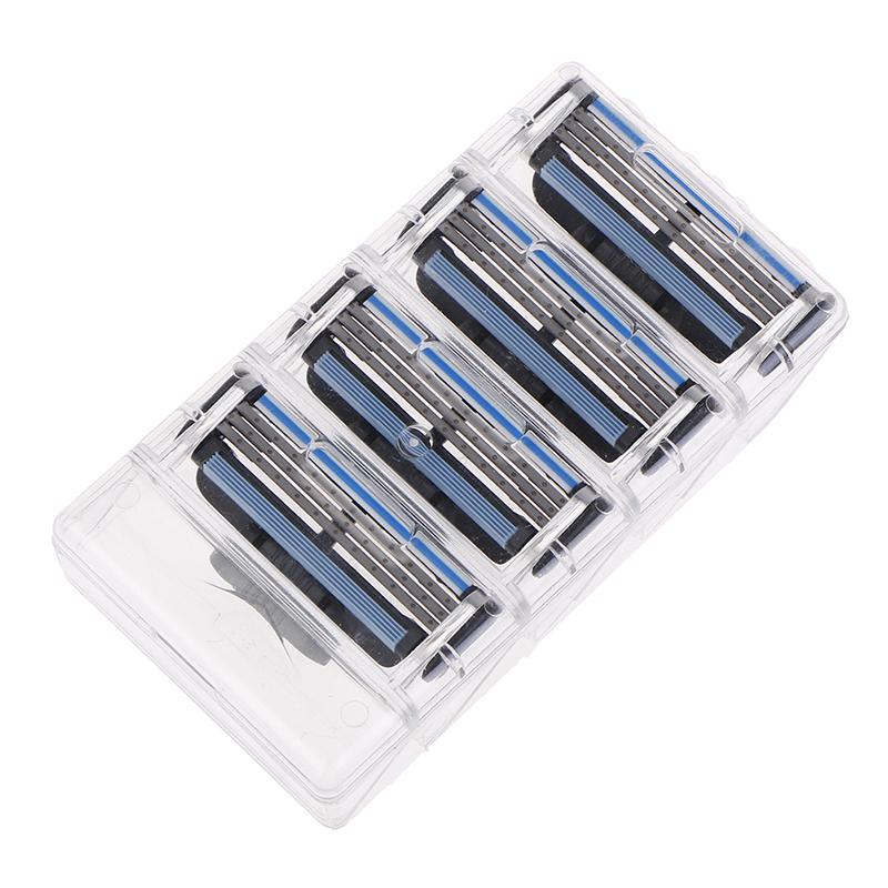 4Pcs Mens Razor Blades For Gillette Fusion 3-Layer Refills Shaver Replacement