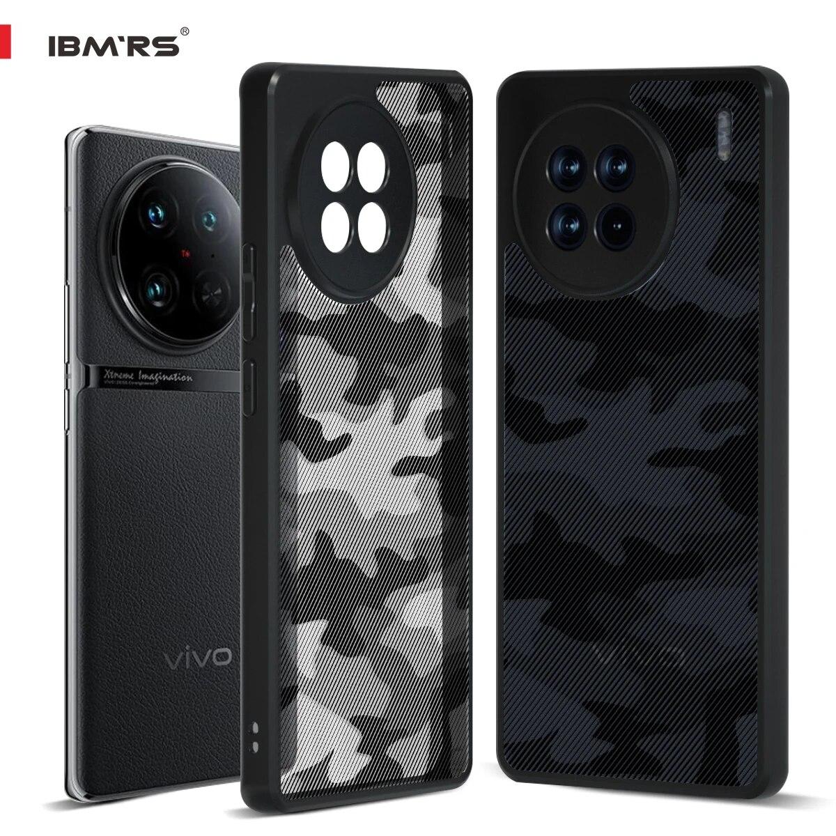 

(В комплекте ремешок на запястье)Чехол IBMRS для vivo X90 Pro+, камуфляжный жесткий чехол-бампер с усиленной защитой от ударов Art Camo