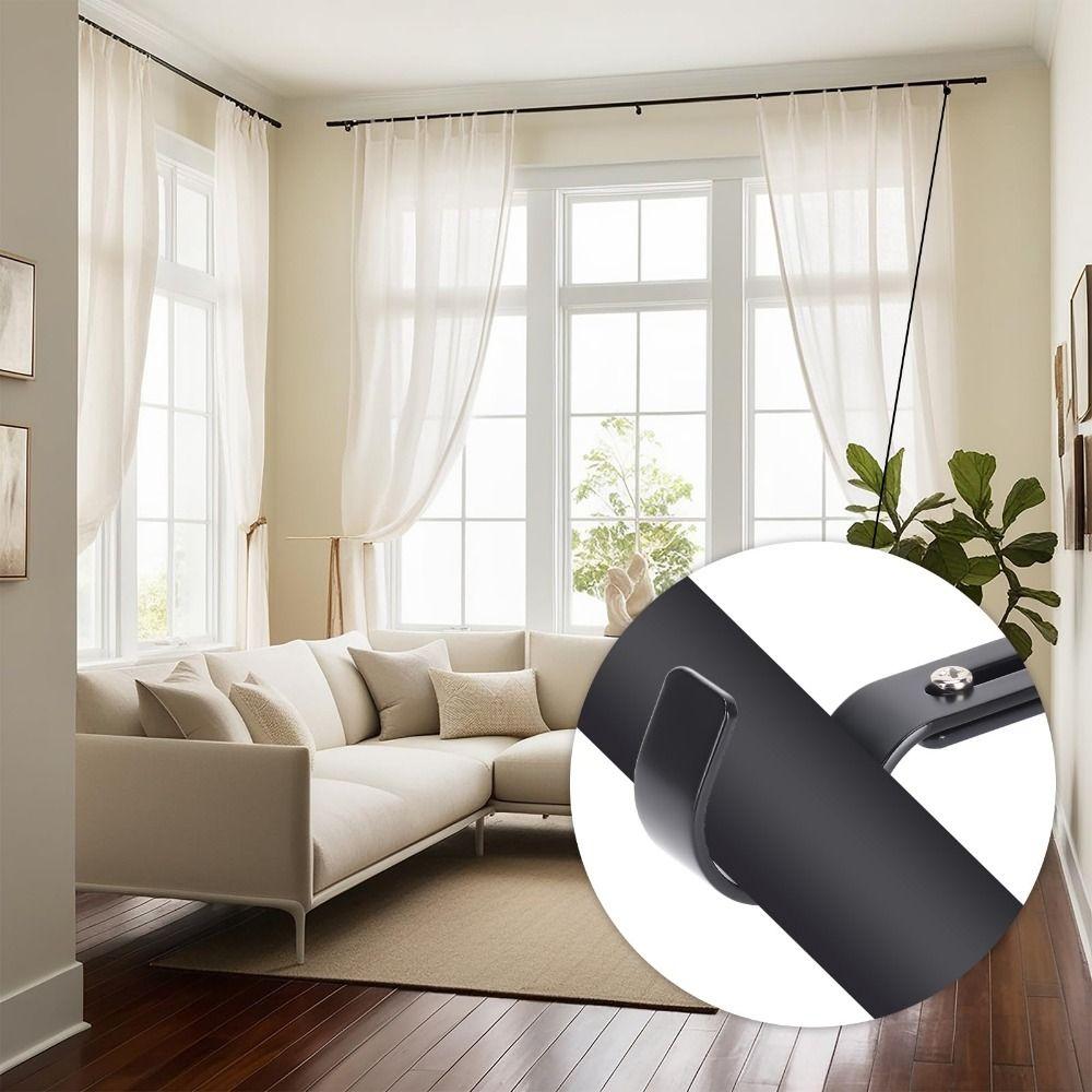 Metal Construction Curtain Rod Hook Universal Hanging Hook  Roman Pole Application