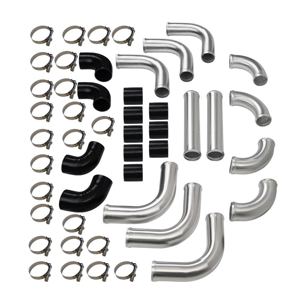 Aluminum Intercooler Pipe Kit, 12 Pieces, Compatible with Ford 6.0L (2003-2007)