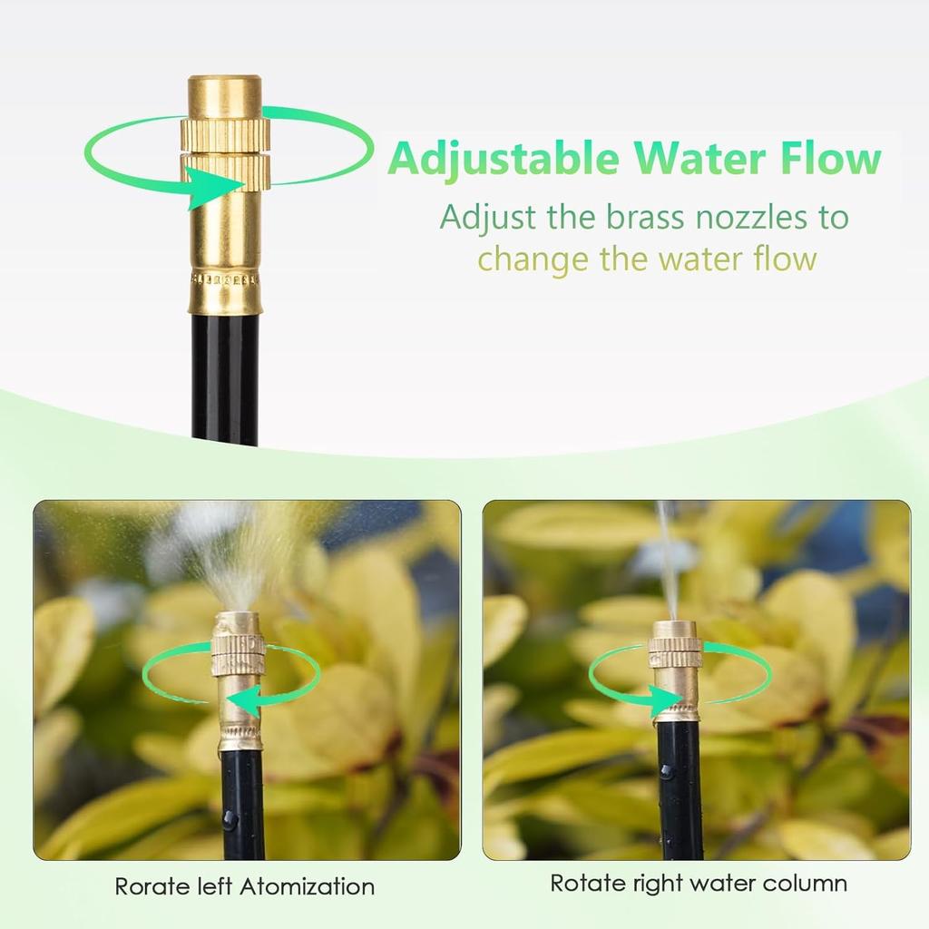 5-30M DIY Free Bending Universal Sprayer Kit 8mm Hose Patio Misting Cooling System for Garden Plant Fogging Watering Irrigation