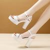 Women's  Sandals Casual Design Ladies Summer Thick High Heels Comfortable and Personalized Ankle Straps Sexy Sandals for Women