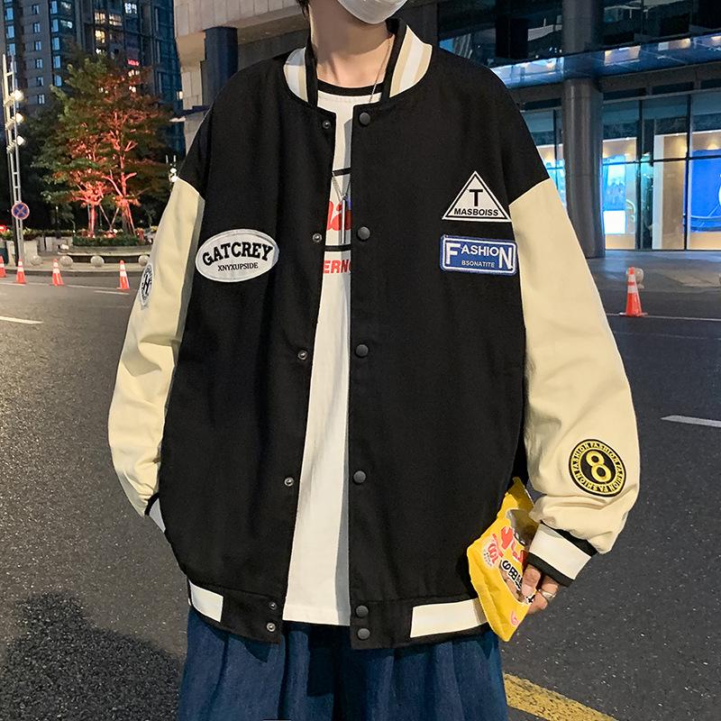 Men's Spring & Autumn Korean Style Trendy Baseball Jacket - High Street Casual Sportswear
