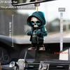 Cool Skull Rearview Mirrors Pendant Car Hanging Ornaments Car Decoration Accessories Gifts for Women Men Christmas Decoration