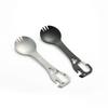 Multi-functional Travel Titanium Alloy Cutlery: Portable Stainless Steel Spoon, Picnic Fork, Bottle & Can Opener