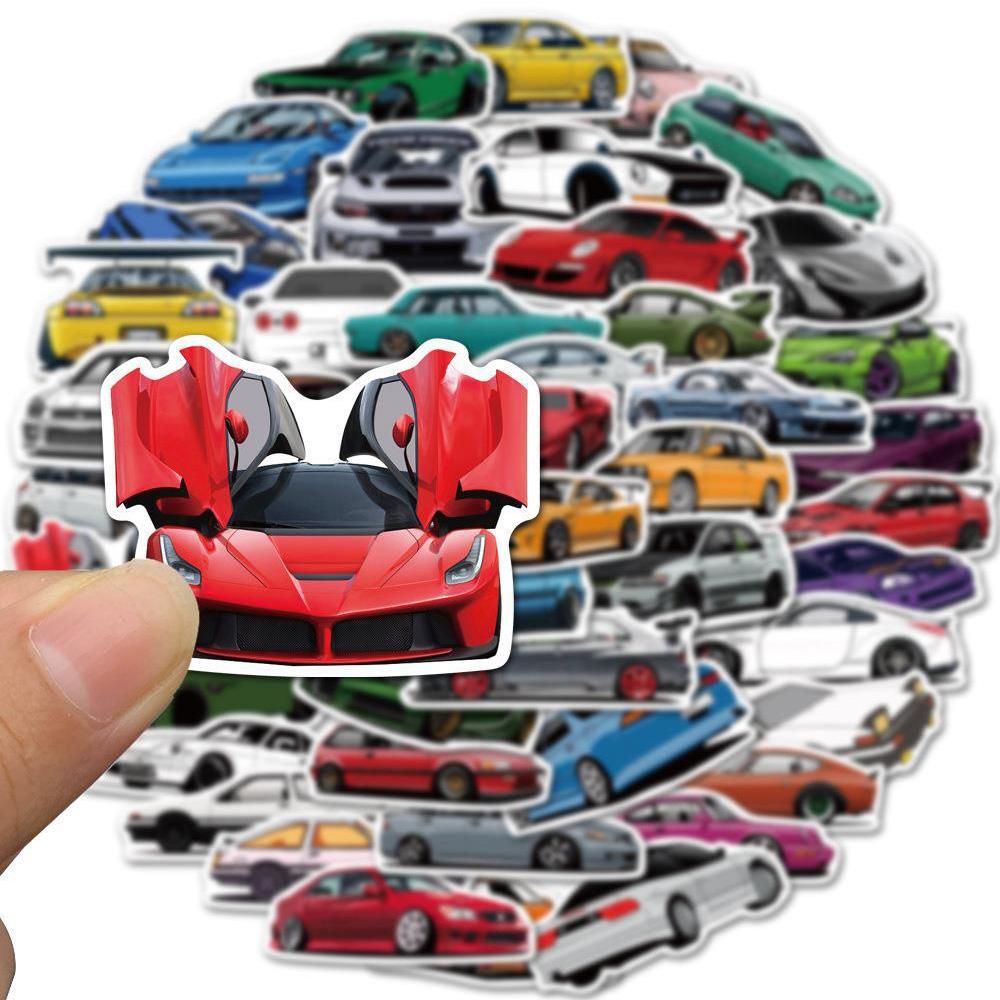 10/30/50/100Pcs Animation Jdm Racing Car Favorites Graffiti Stickers Diy Kids Timeless Plaything Travel Luggage Guitar Waterproof Decals