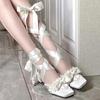 Chaussure Simple à Lacets Féerique Française Ballet Épais avec Sens du Design Lolita Minoritaire Soirée Doux Pompes Vent du Soir