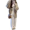 Women's High-End Oatmeal Knit Cardigan – Autumn Loose Slimming Casual Outerwear