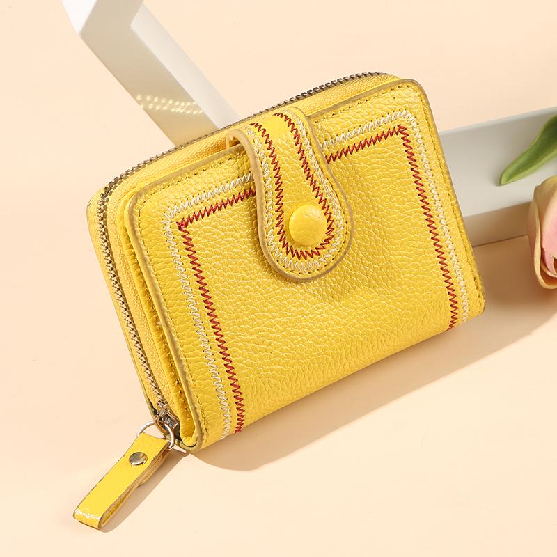 Women's Hong Kong Style Multi-Card Slot Zipper Wallet - Versatile, Large Capacity Purse and Card Holder.