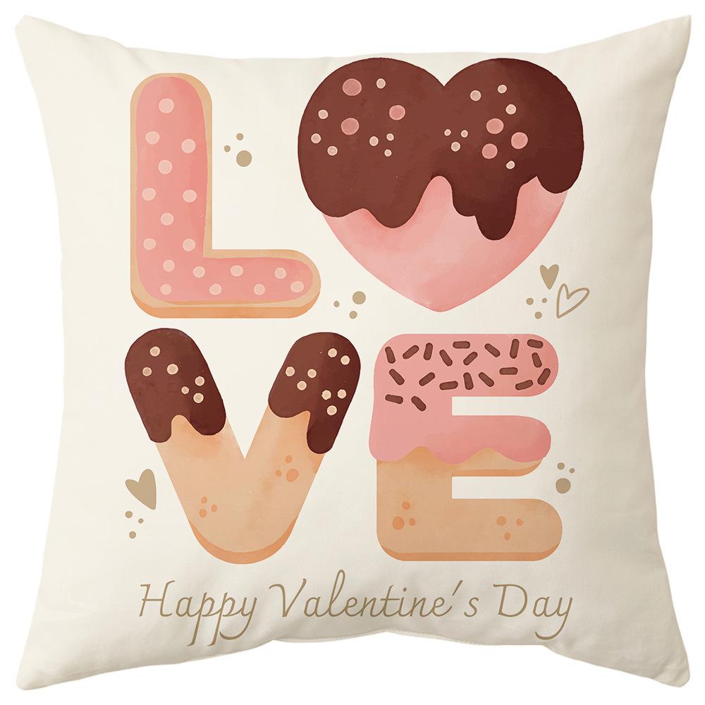New Nordic Pink Valentine's Day Gift Love Cartoon Car Pillow Waist Support Sofa Cushion
