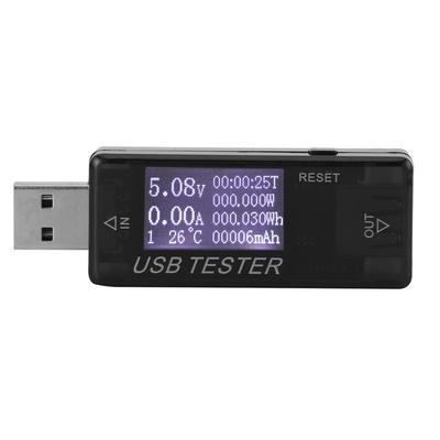 Tester Digitale USB Misuratore di Tensione Corrente Voltmetro Rilevatore 8 In 1 0?5A 0?150W 4?30VNero