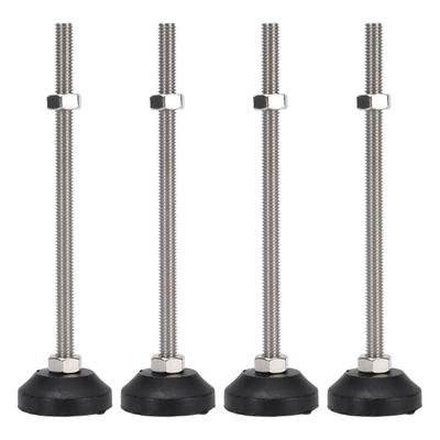 4 PEZZI Piedini Livellatori Colore Nero Rotondi Stabili 100mm Altezza Regolabile Piedini Livellatori per Mobili per