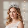Rhinestone Bridal Crowns Zinc Zinc Alloy Queen Princess Tiara Simple Baroque Pageant Crowns  Party Supplies