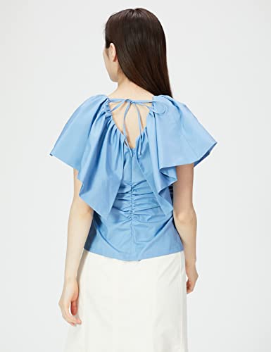 FRAY I.D. Women's Big Collar Frill Blouse FWFB221074, BLU 0