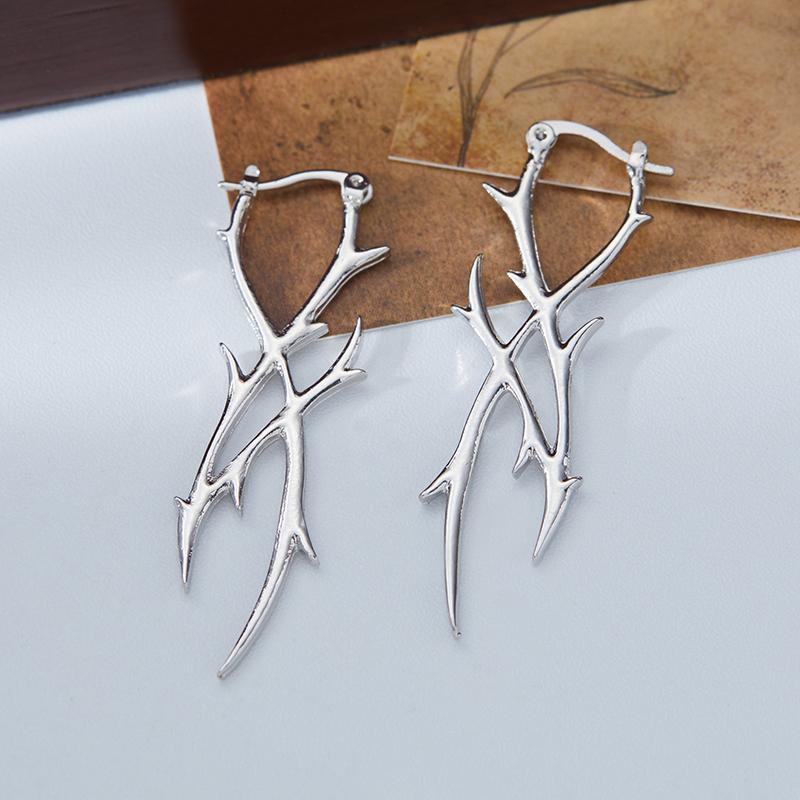 Y2K Punk Hottie Octagonal Star Long Drop Earrings Women's Hip Hop Gothic Harajuku Retro Style Party Gift Accessories