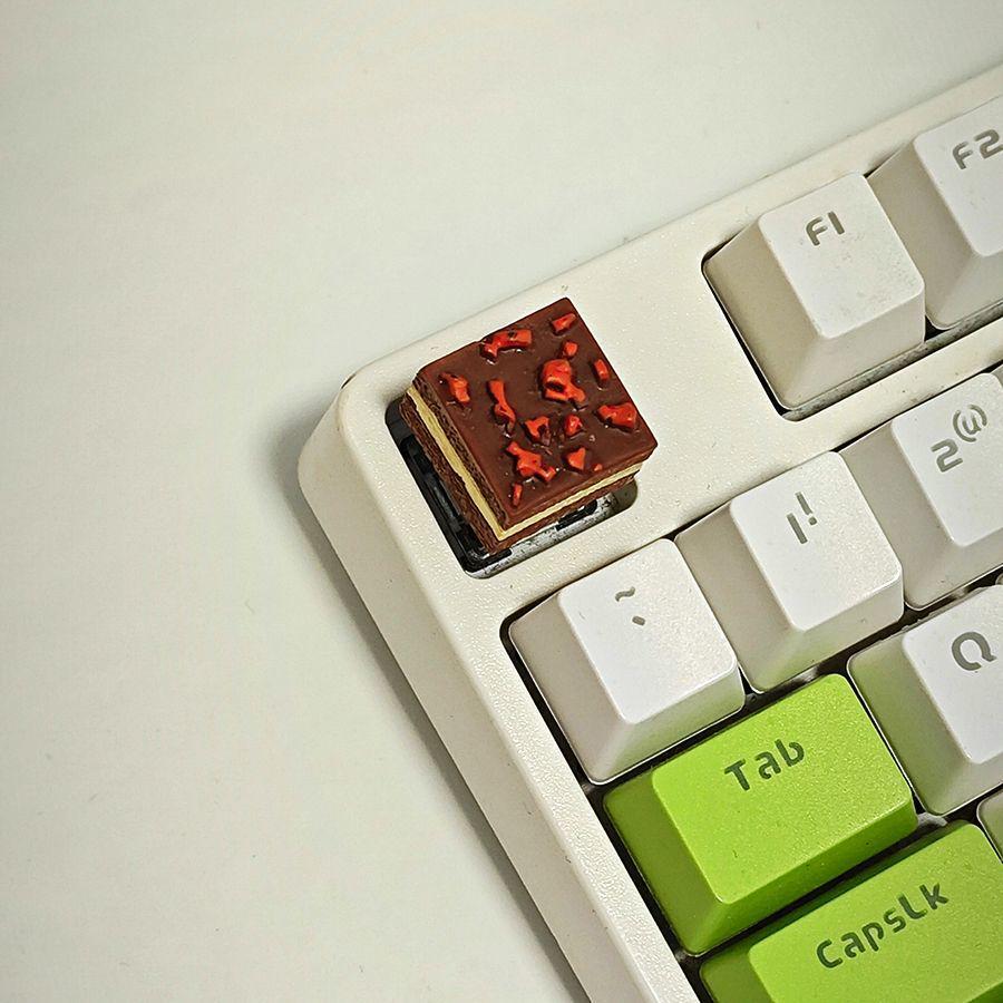 Handmade Creative Cross Cake Mechanical Keyboard Keycaps - Super Cute Hamburger Design