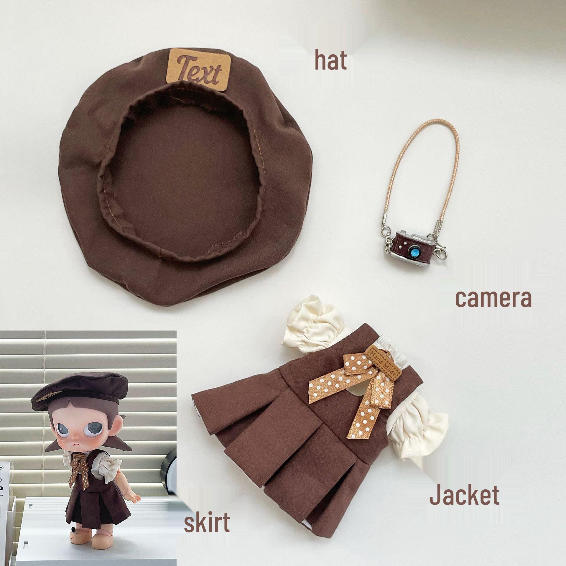 Gazi Jie Zsiga 1/8 BJD Doll Clothes Set: Movable Replacement Outfit Doll Clothes Only, Glasses for Photography Prop