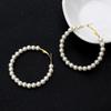 Cross-Border Trend: Imitation Pearl Earrings & Ear Cuffs - Japanese & Korean Fashion, Large Hoops for Girls