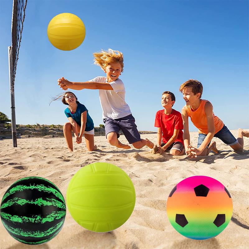 12cm Mini PVC Volleyball for Outdoor Beach & Baby Grip Training - Inflatable Water Play Toy