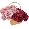 Rose Flower Artificial Wedding Hotel Restaurant Desktop Ornament Room Decoration