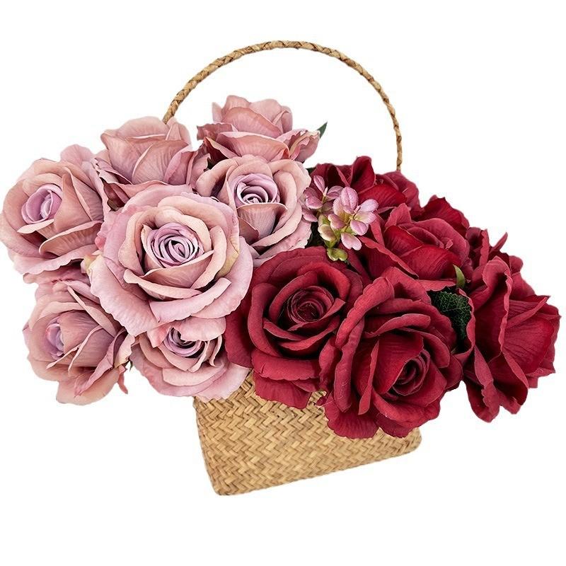 Rose Flower Artificial Wedding Hotel Restaurant Desktop Ornament Room Decoration