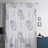 Cute Cartoon Hippos Sheer Window Curtains For Living Room Bedroom Modern Voile Tulle Curtains Fabric Drapes For Kitchen