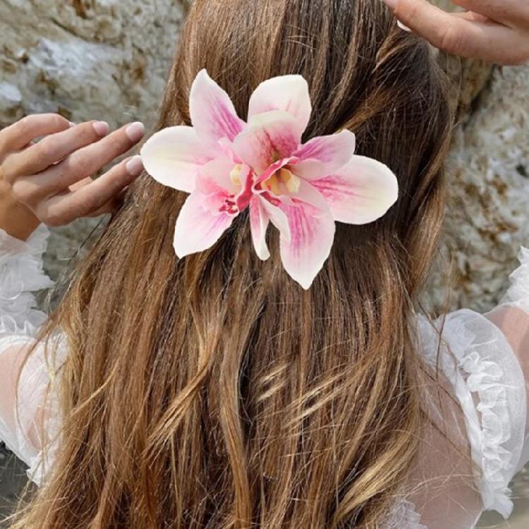 Flower Hairclip Cymbidium Hair Clip Side Hairpin Women Hair Styling Accessories Female Headwear Girl Hair Decors