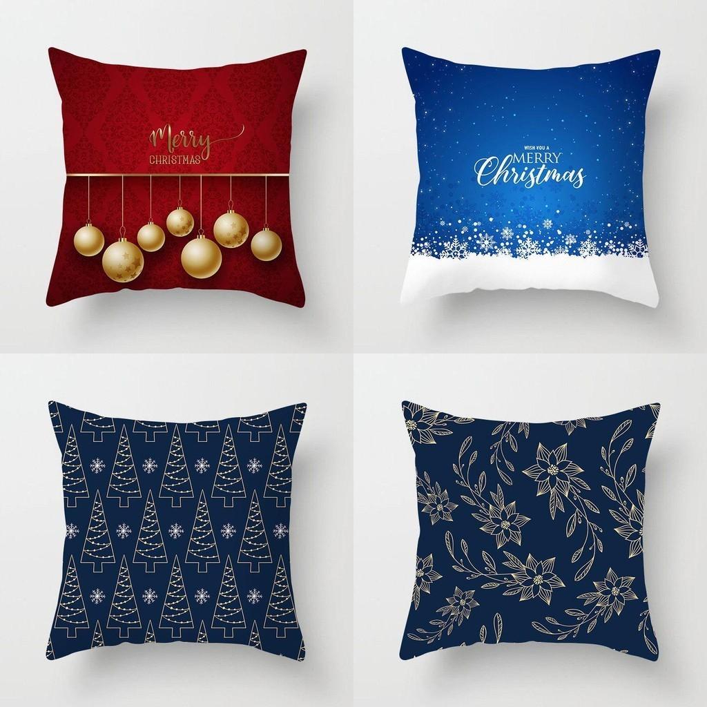 Luxurious Peach Skin Velvet Christmas Cushion Cover With Invisible Zipper Design