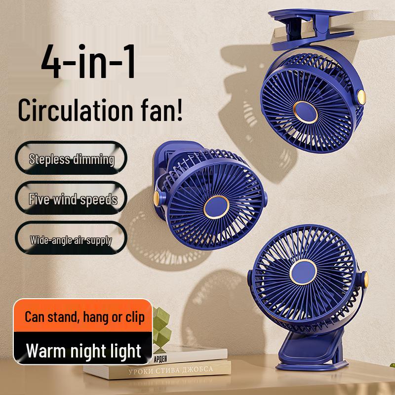 USB Rechargeable Clip-On Mini Fan – Portable, Ultra-Quiet for Dorm Beds & Handheld Use