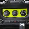 Air Condition Switch Knob Bezel Decor Cover Trim For Jeep Wrangler JK Green ABS