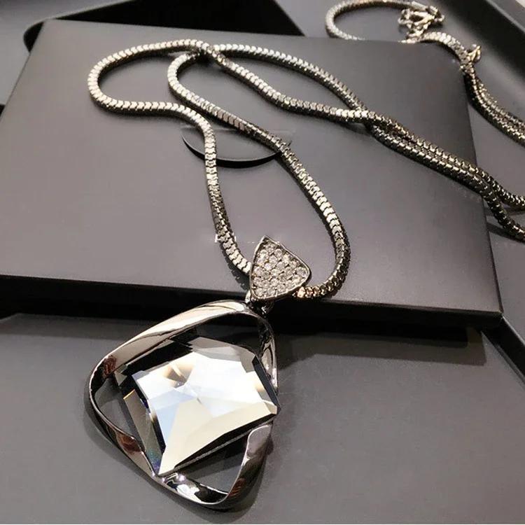 Classic Geometric Irregularity Pendant Long Necklace for Women New Sweater Accessories Cute Gifts Hip Hop Jewelry
