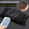 50/100Pcs Black Straight Line Hair Clip U-Shaped Needle Lady Hairpins Curly Wavy Grips Women Bobby Pins Styling Hair Accessories