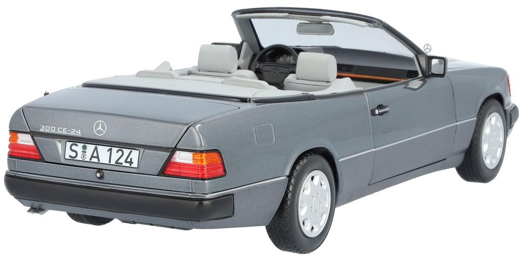 [Mercedes-Benz Collection] Genuine 300 CE-24 Cabriolet A124 1/18 Scale Pearl Grey Diecast Model