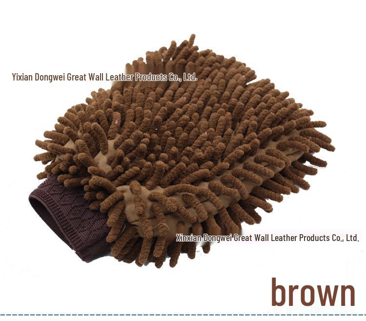 Dual-Sided Chenille Coral Fleece Car Wash Gloves