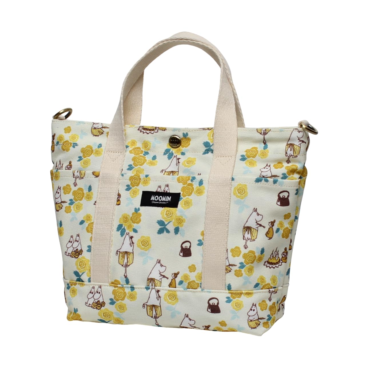 

Shoulder bag tote bag 2way small ladies cute light lunch tote Day limited edition rose Moomin Mama Mii wrapping bag included Yellow [Moomin] [MOOMIN] жовтий