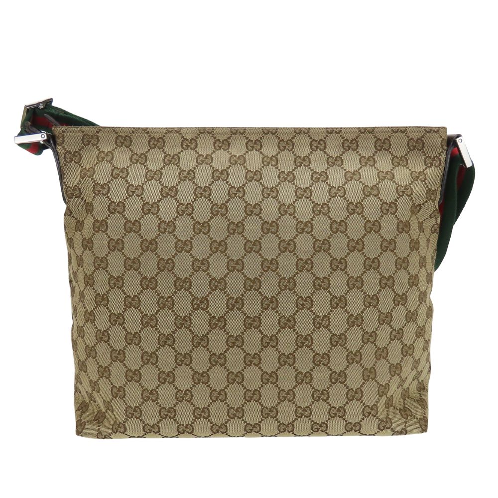 Used GUCCI Shoulder Bag 189751 Schlie Line GG Canvas Beige Casual