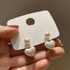 New Fashion Love Heart Zircon Earrings for Women Sweet Elegant Temperament Drop Earring Trend Zircon Accessories